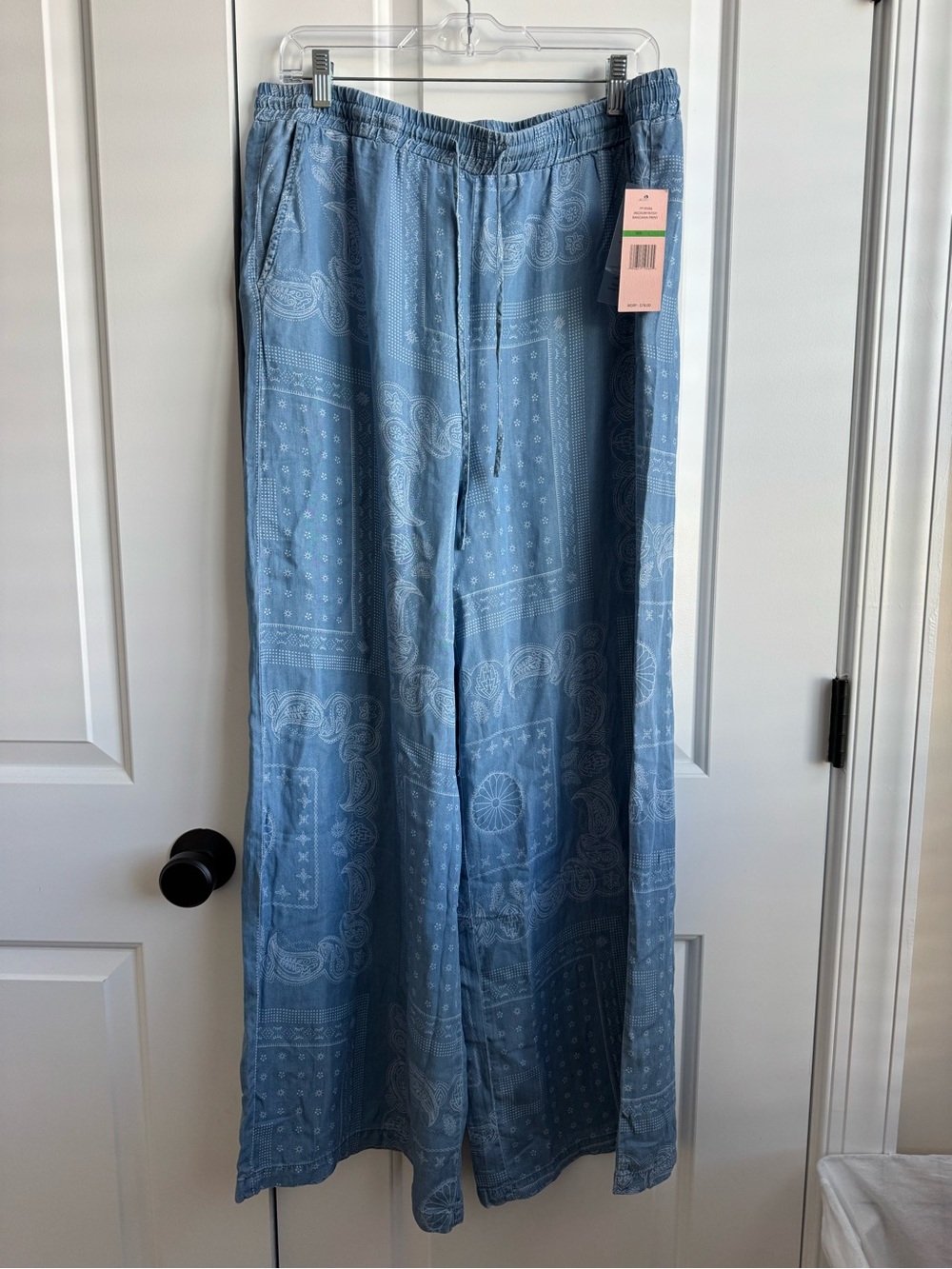 NWT Nanette Lepore Bandana Print Wide Leg Pants L